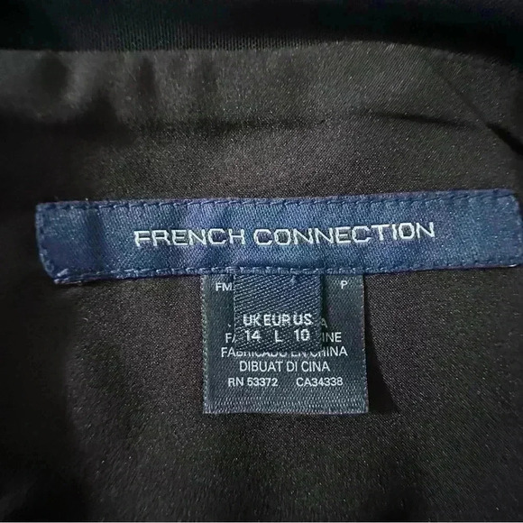 NWT French Connection Sheer Long Sleeve A Line Dress | Black | SZ‎ 10 - Picture 5 of 11